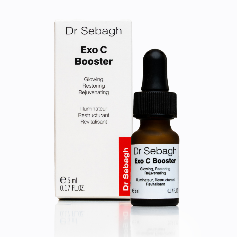 Exo C Booster skincare product featuring next generation vitamin C and exosomes