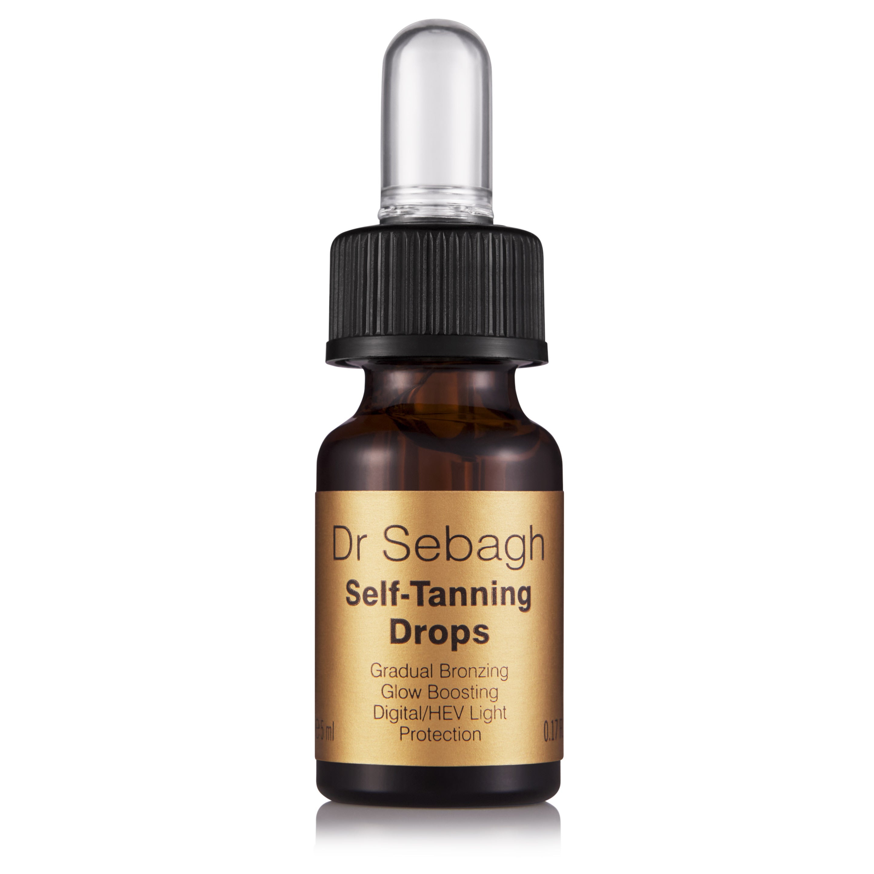 Dr Sebagh Self-Tanning Drops travel size serum bottle delivering a natural-looking, streak-free glow.