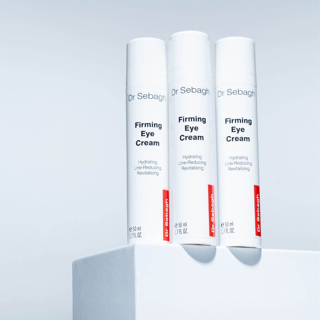 Dr Sebagh Firming Eye Cream bottles, hydrating and line-reducing eye cream to firm and revitalise the eye area