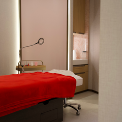 Luxurious Facial bed at Harrods in the Beauty Treatment Rooms - a Dr Sebagh Facial