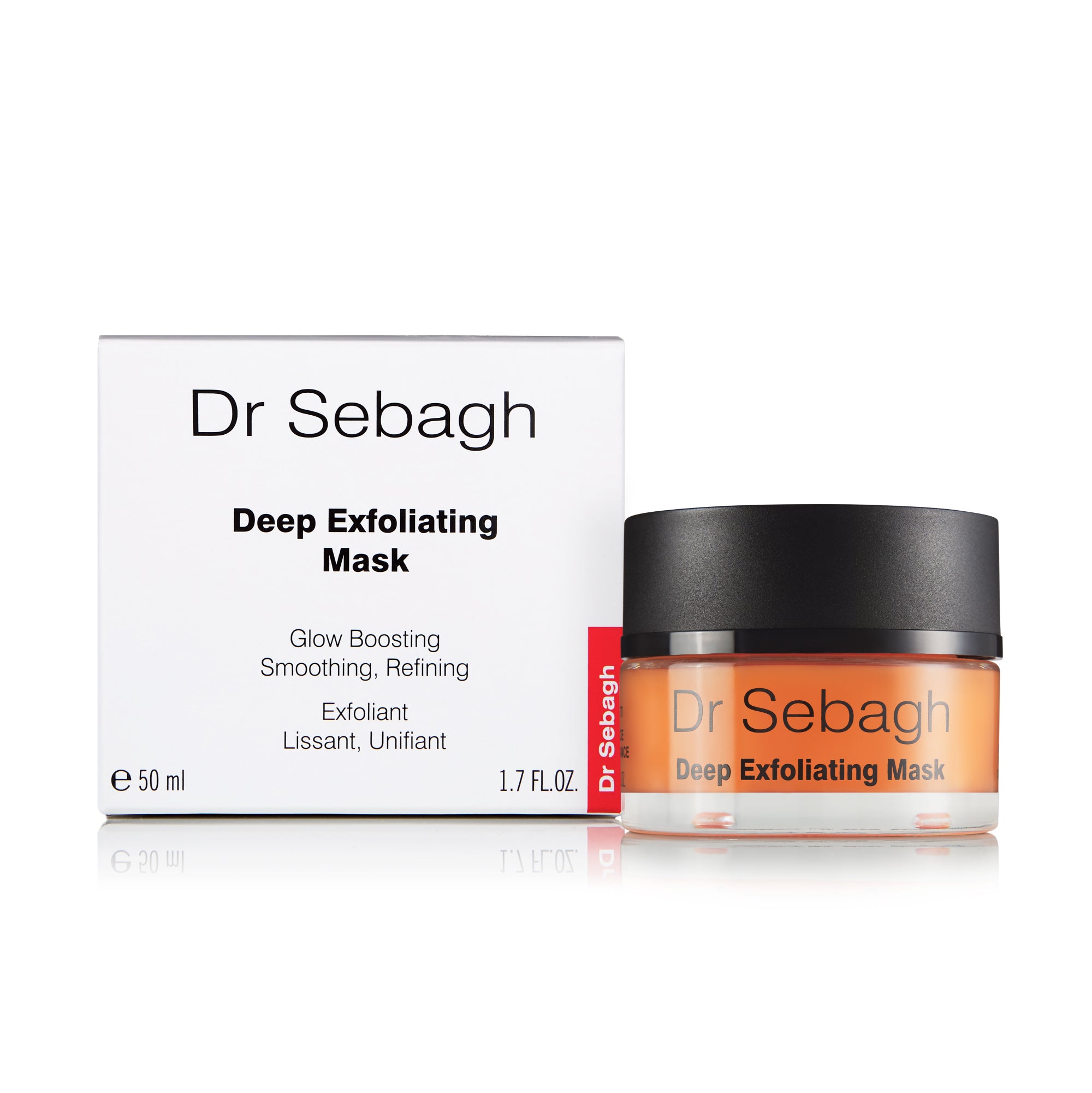 Dr Sebagh Deep Exfoliating Mask with packaging, glow-boosting exfoliating treatment