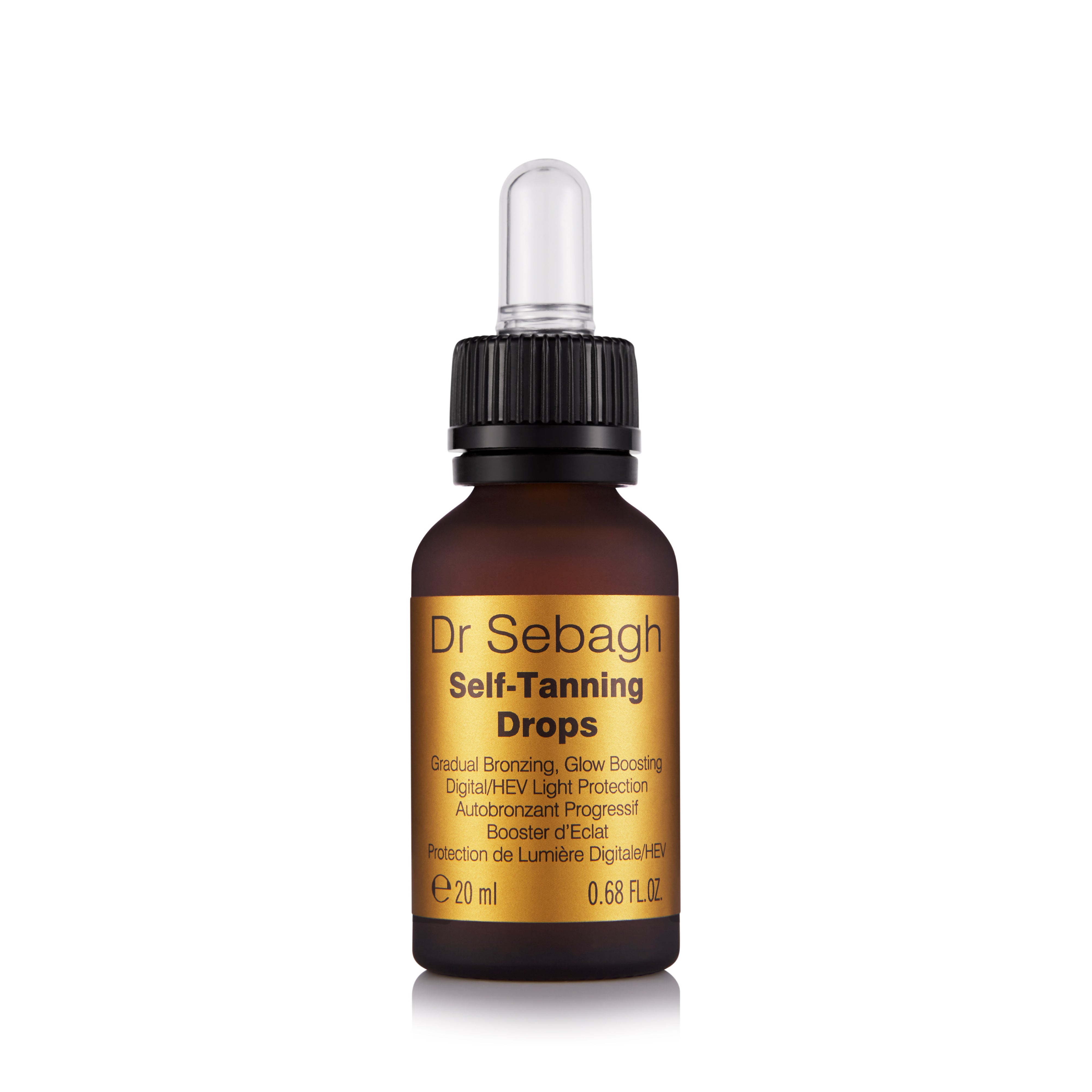Dr Sebagh Self-Tanning Drops skincare formula delivering a natural-looking, streak-free glow.