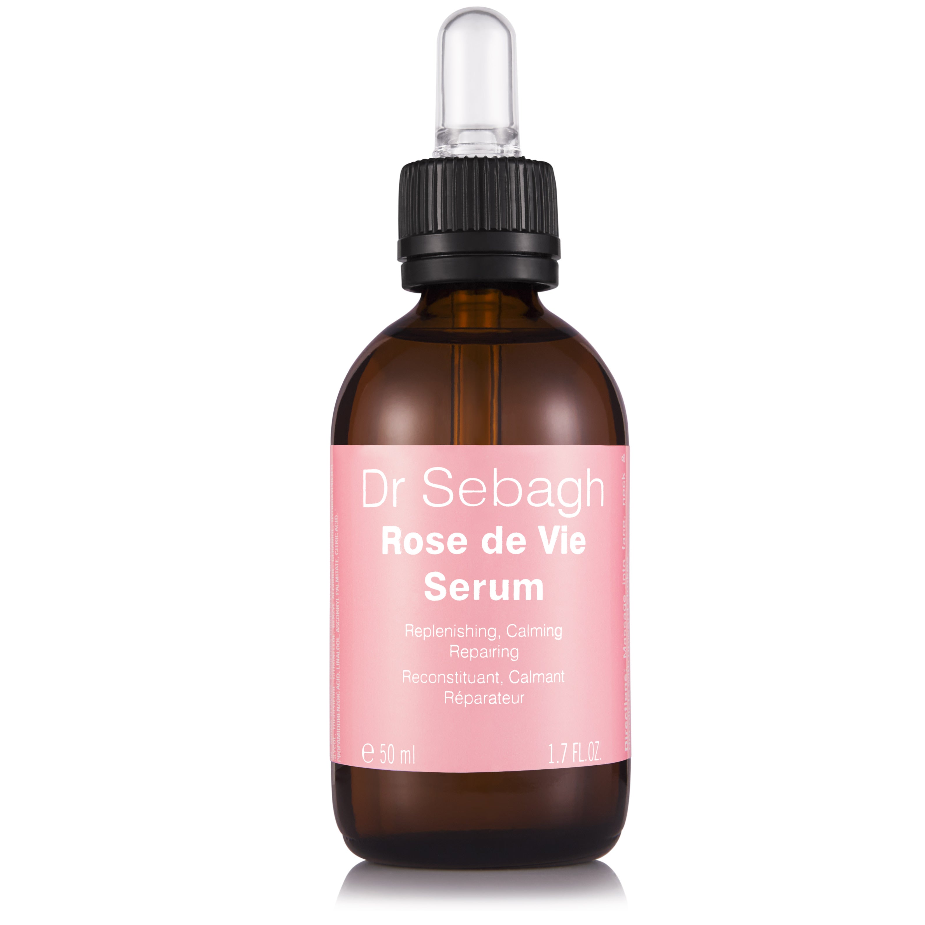 Dr Sebagh Rose de Vie Serum professional size bottle, a nourishing and replenishing anti-ageing facial serum.