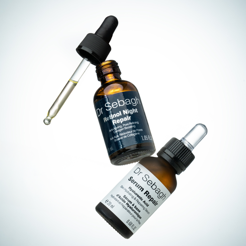 Dr Sebagh Retinol Night Repair and Serum Repair dropper bottles