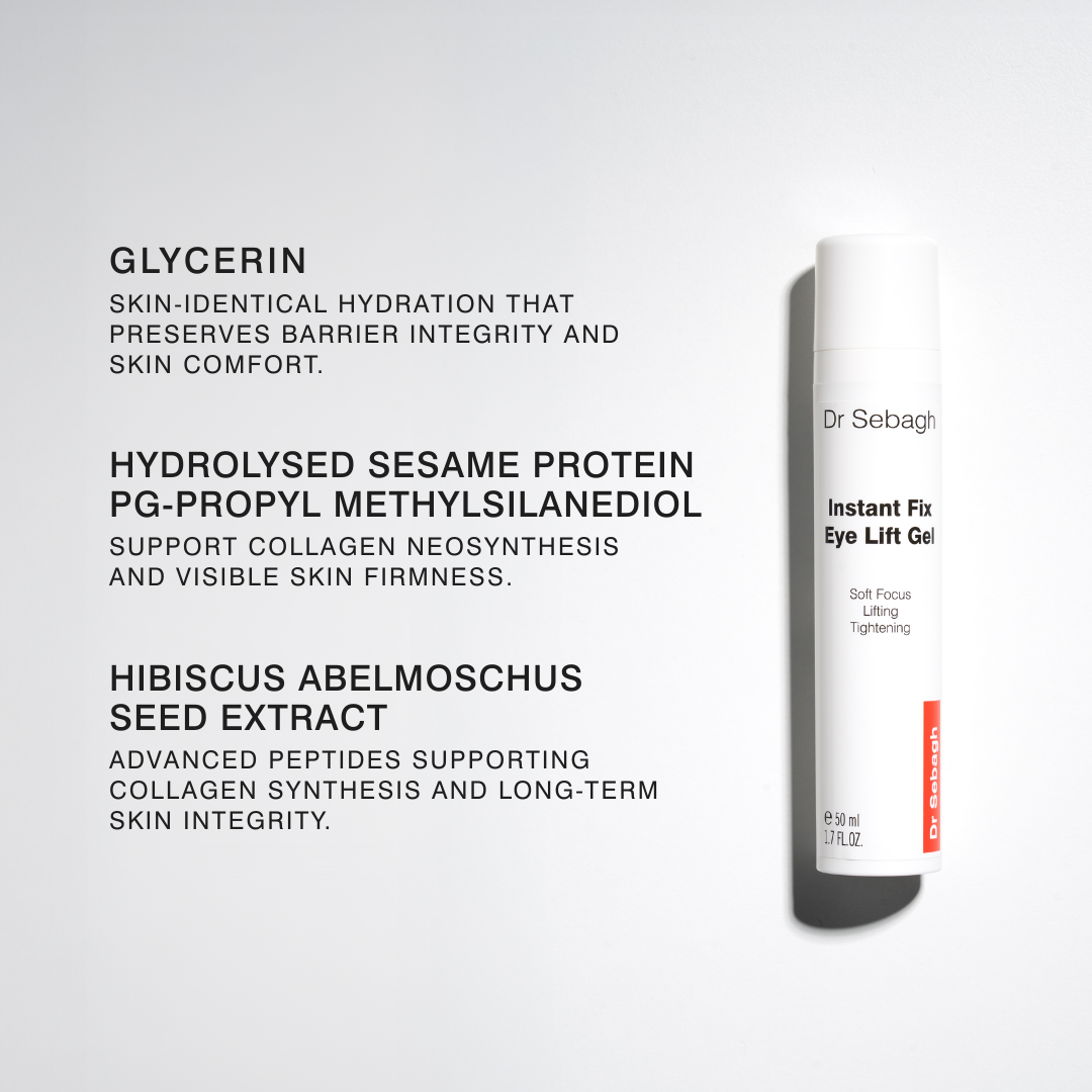 Dr Sebagh Instant Fix Eye Lift Gel with glycerin and peptides, lifting and tightening eye gel for smoother-looking skin