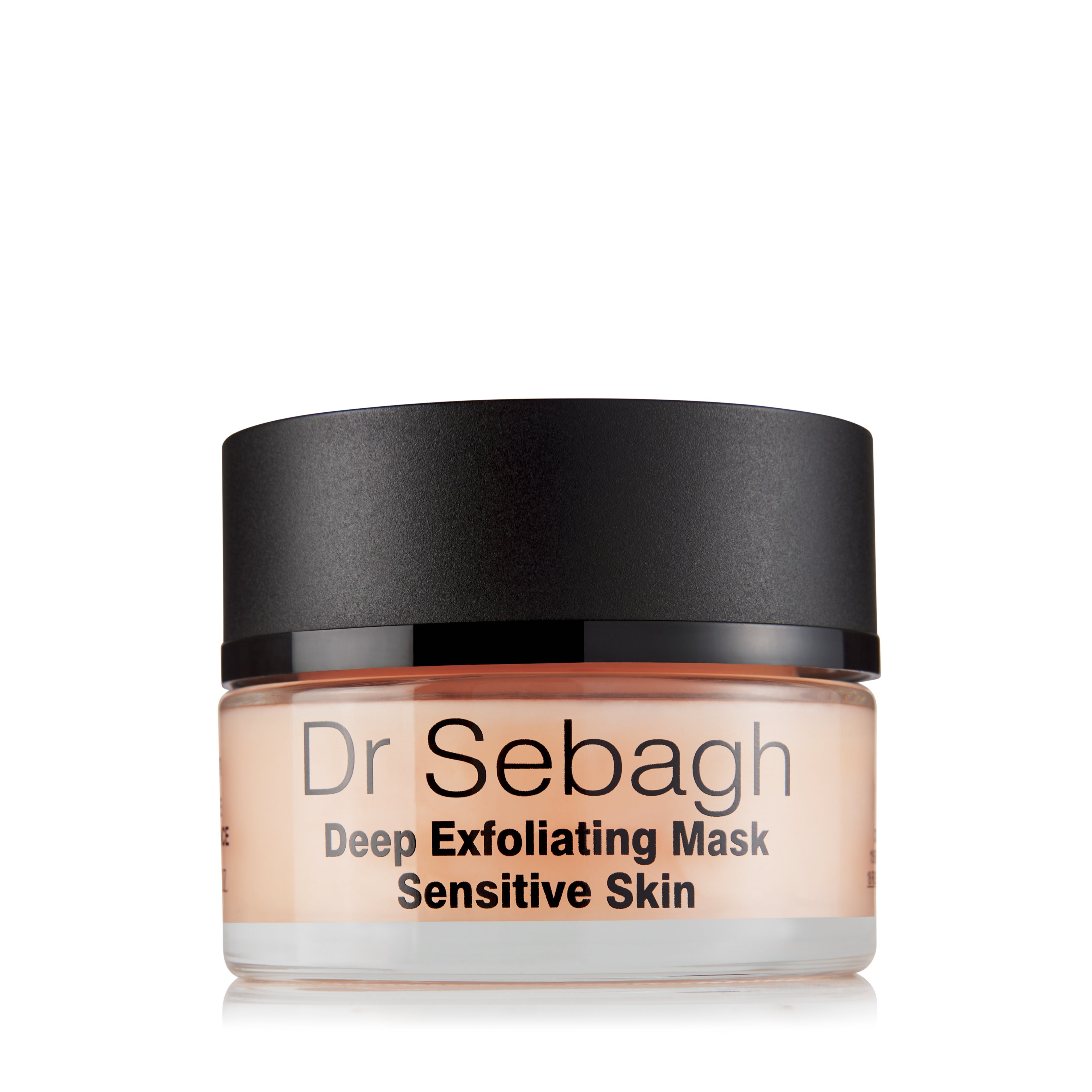 Dr Sebagh Deep Exfoliating Mask Sensitive Skin jar with black lid on white background