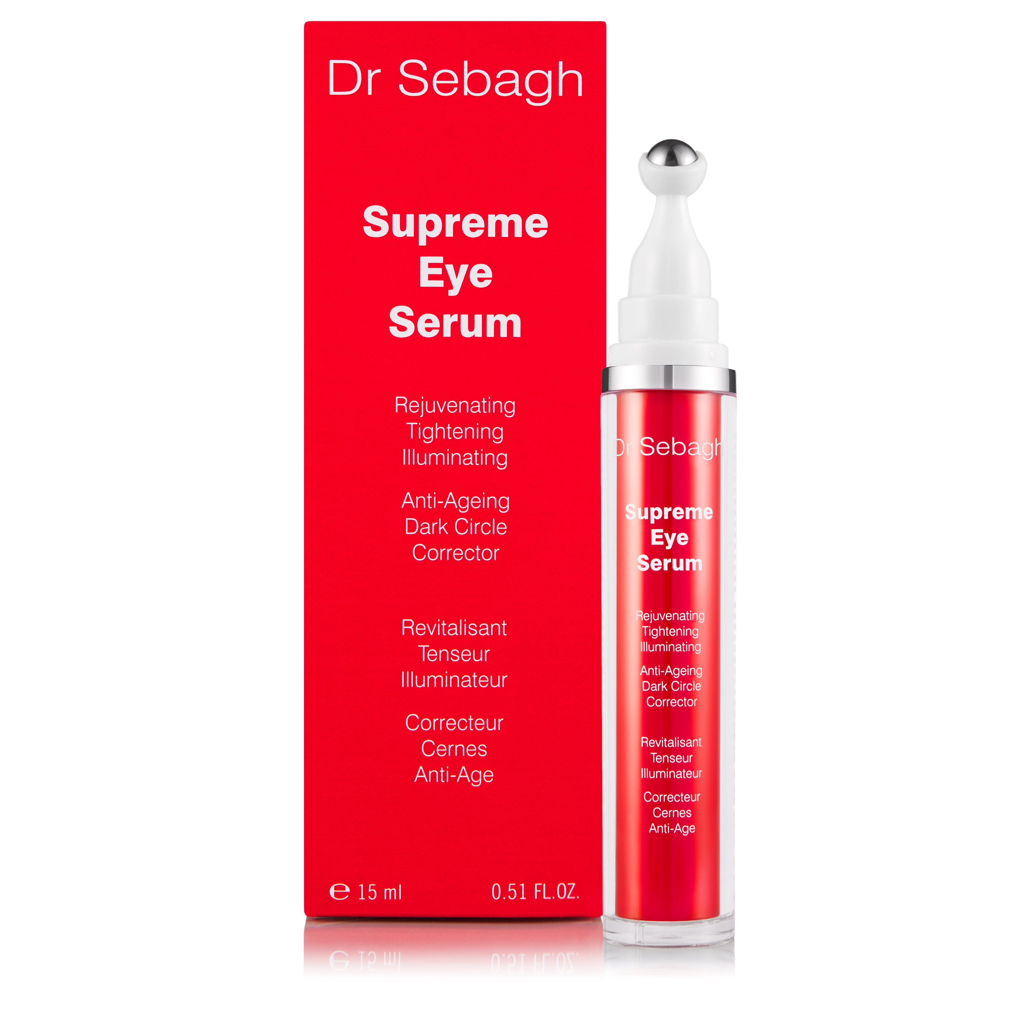 Dr Sebagh Supreme Eye Serum 15ml – box and applicator product packshot