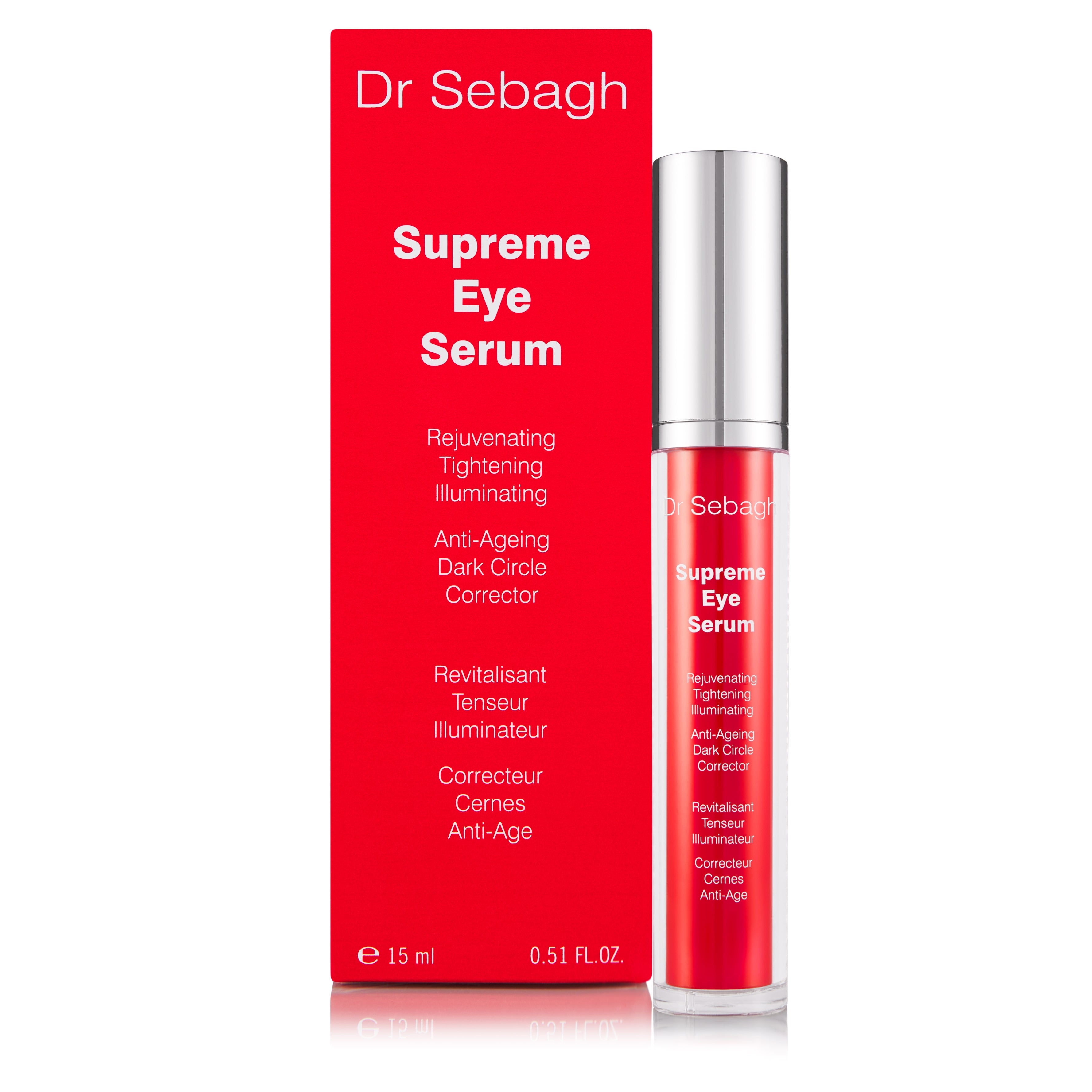 Dr Sebagh Supreme Eye Serum 15ml – box and product packshot