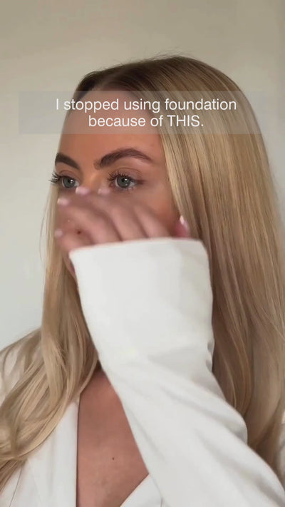 Model applying Dr Sebagh Self-Tanning Drops for a natural, foundation-free glow in a UGC skincare video.